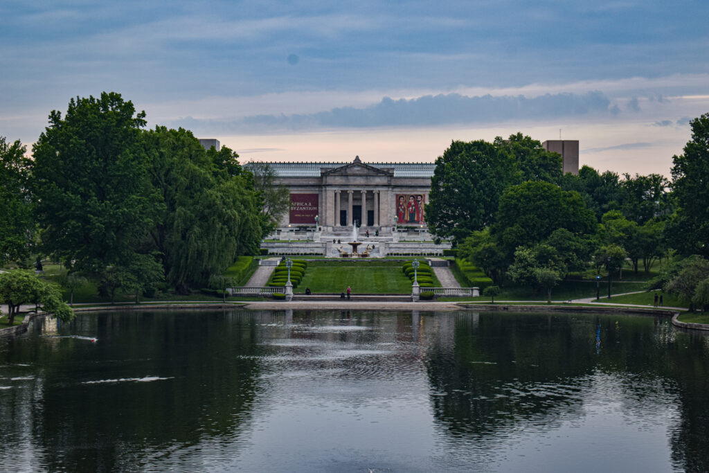 The Cleveland Art Museum from across the lagoon